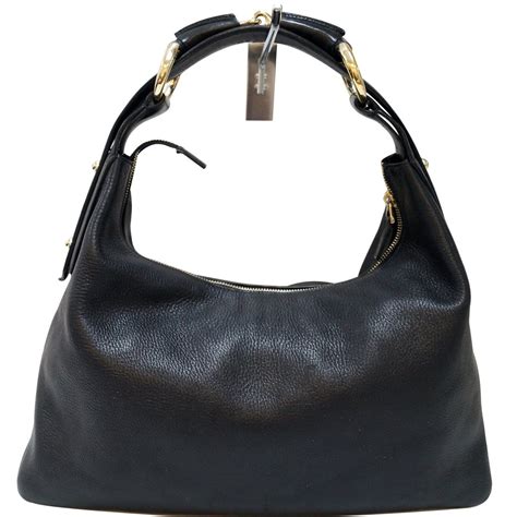 gucci horsebit hobo black|gucci horse bit hobo for sale.